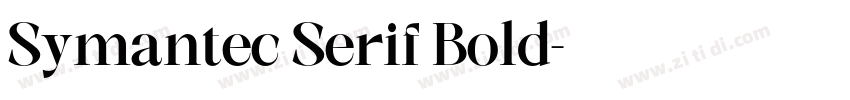 Symantec Serif Bold字体转换